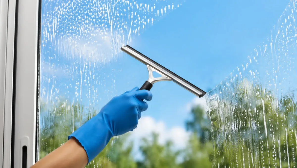 Professionelle Fensterreinigung mit Abzieher durch AdriDuo Reinigung